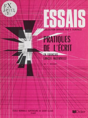 cover image of Pratiques de l'écrit